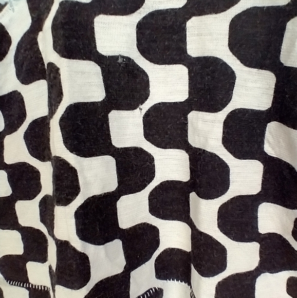 Anthropologie Round Trip Cap Sleeve Geometric Blouse Cottagecore Grunge - Picture 3 of 7